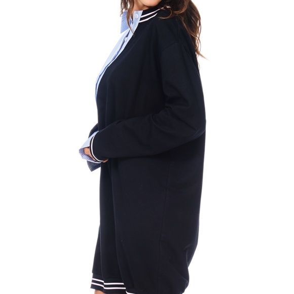 TOV Night Shirt Varsity One Piece Shirt Dress - Picture 4 of 8